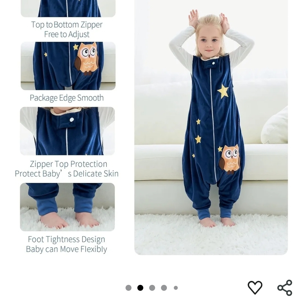 Navy Blue Owl Kids Pajamas